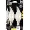 Feit Electric Feit CA10 (Flame Tip) E12 (Candelabra) LED Bulb Soft White 60 Watt Equivalence 2 pk BPCFF60927CAF2R - alternate 1